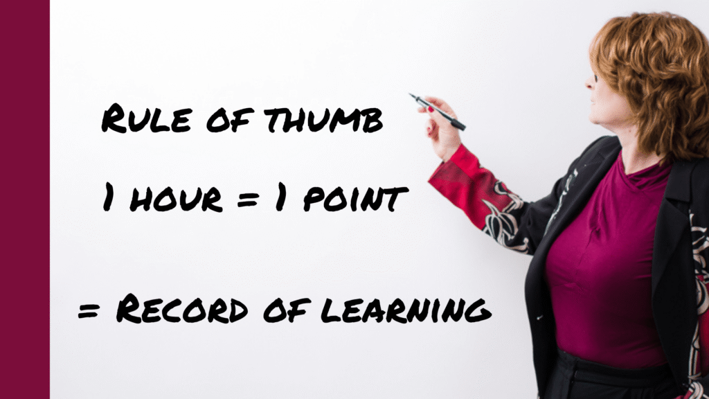 How use the rul eof thumb of CPD hours